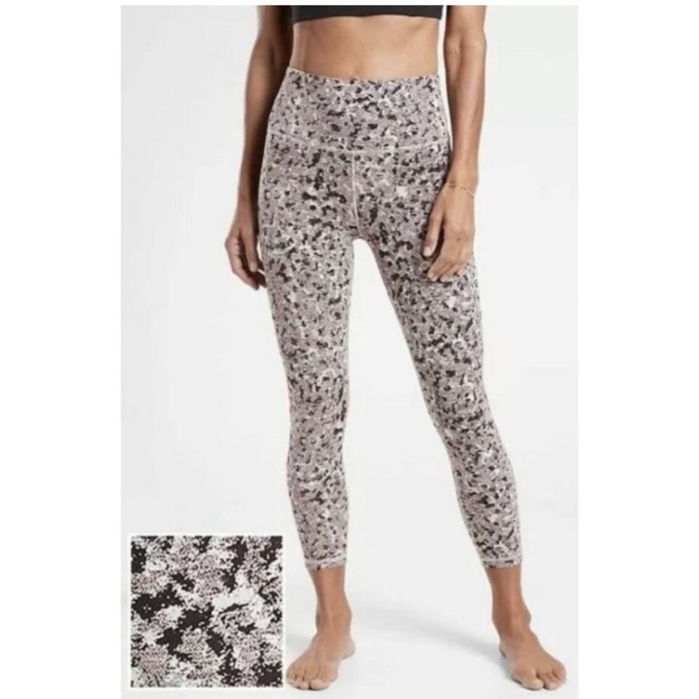 ATHLETA Elation Textured 7/8 Tight Legging Meadow Decadent Chocolate